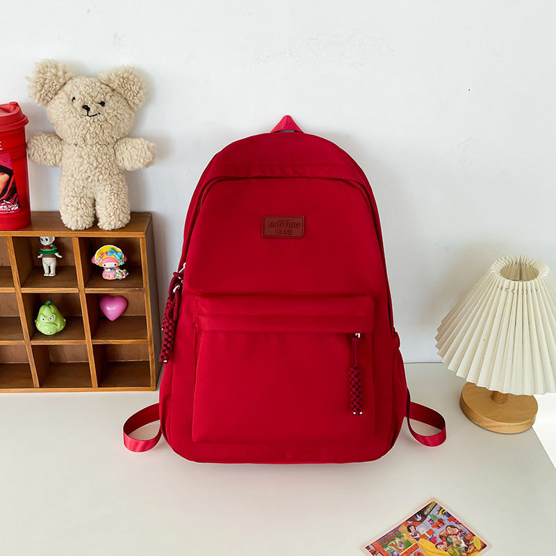 Women's High-grade Canvas Boys High Simple Large Middle School Students' Schoolbags