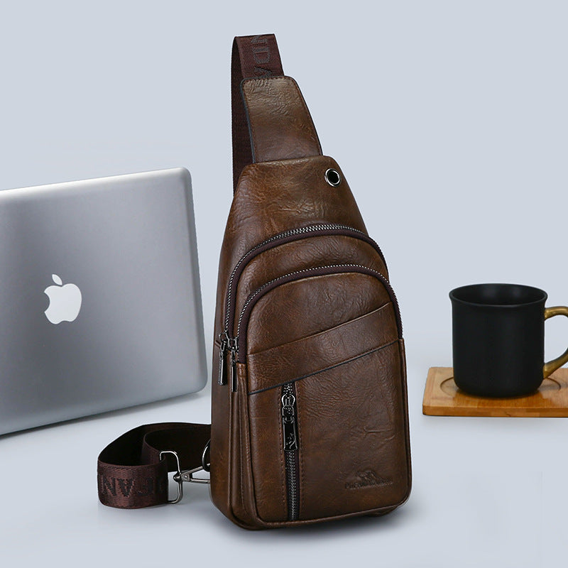 Men's Retro Commute Soft Leather Large Capacity Bags