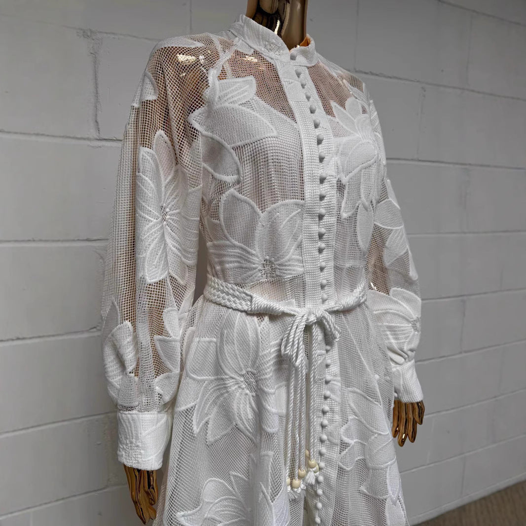 Durable Creative Lace Embroidery Dress Hollow Dresses