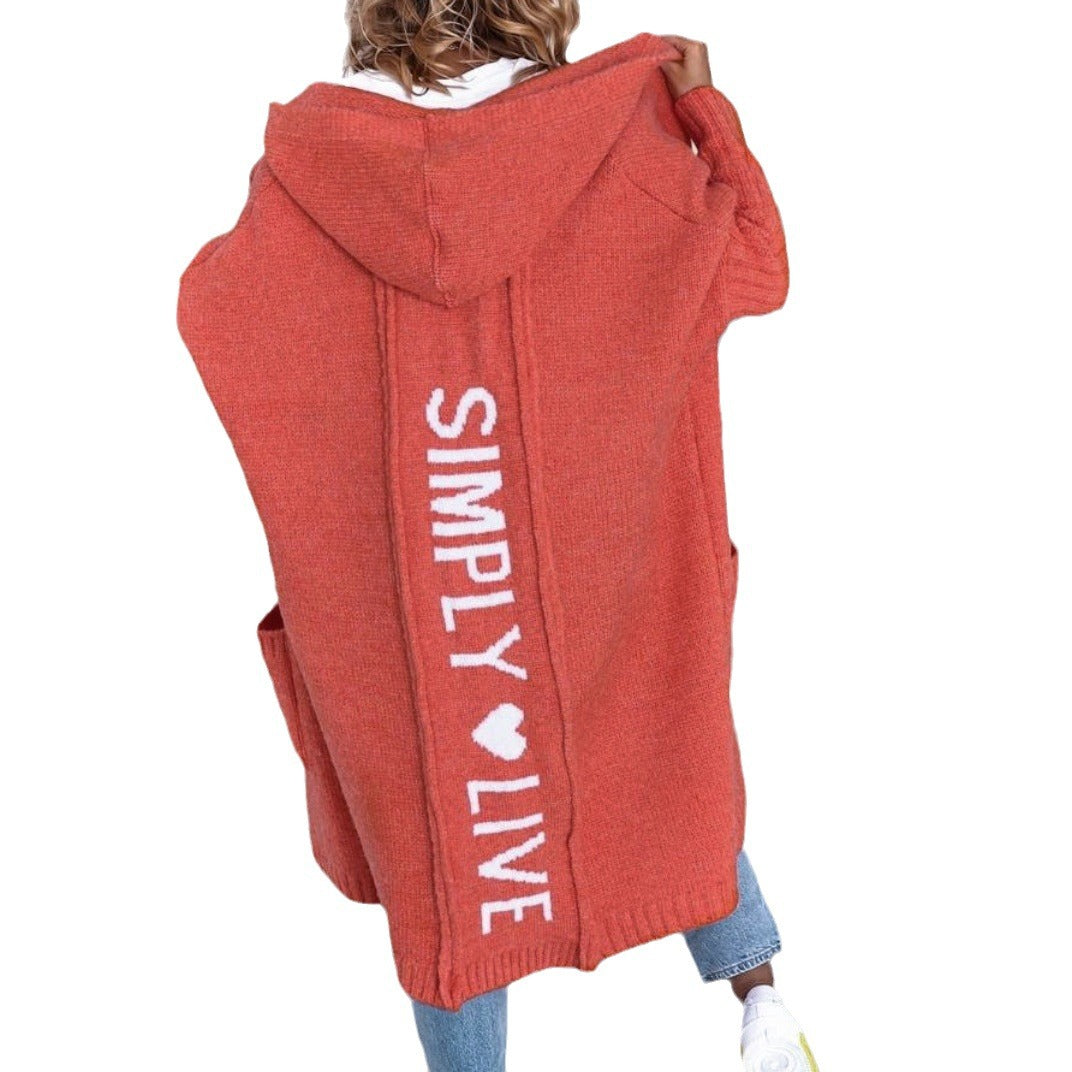 Women's Knitted Idle Style Loose Mid-length Knitwear