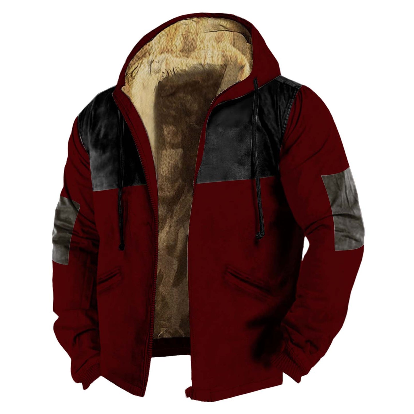 Solid Color Printing Digital Printed Hood Coats