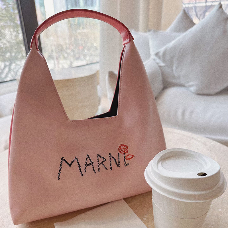 Versatile Children's Letters Color Matching Clutch Handbags