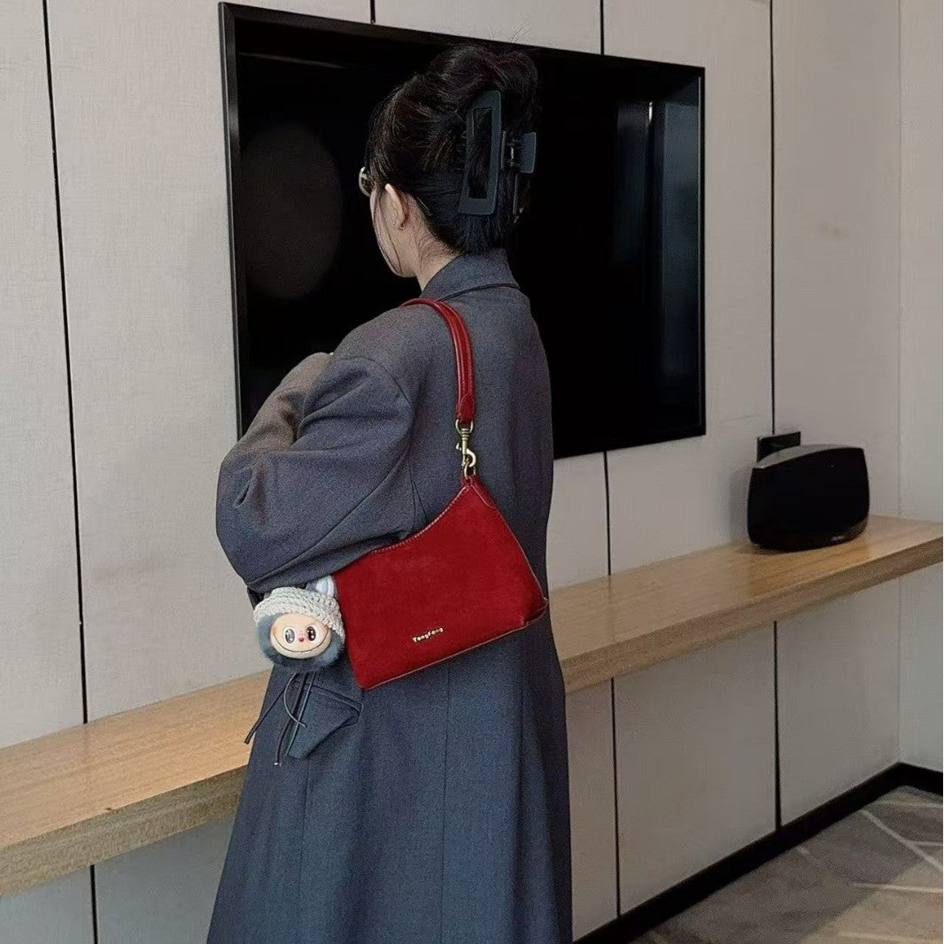 Women's Retro Frosted Leather Vegetable Basket Chain Bags