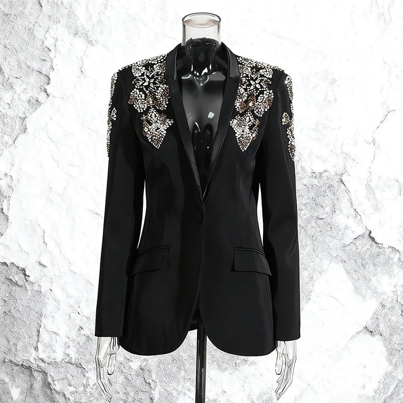 Elegant Small Autumn Deep V Sexy Blazers