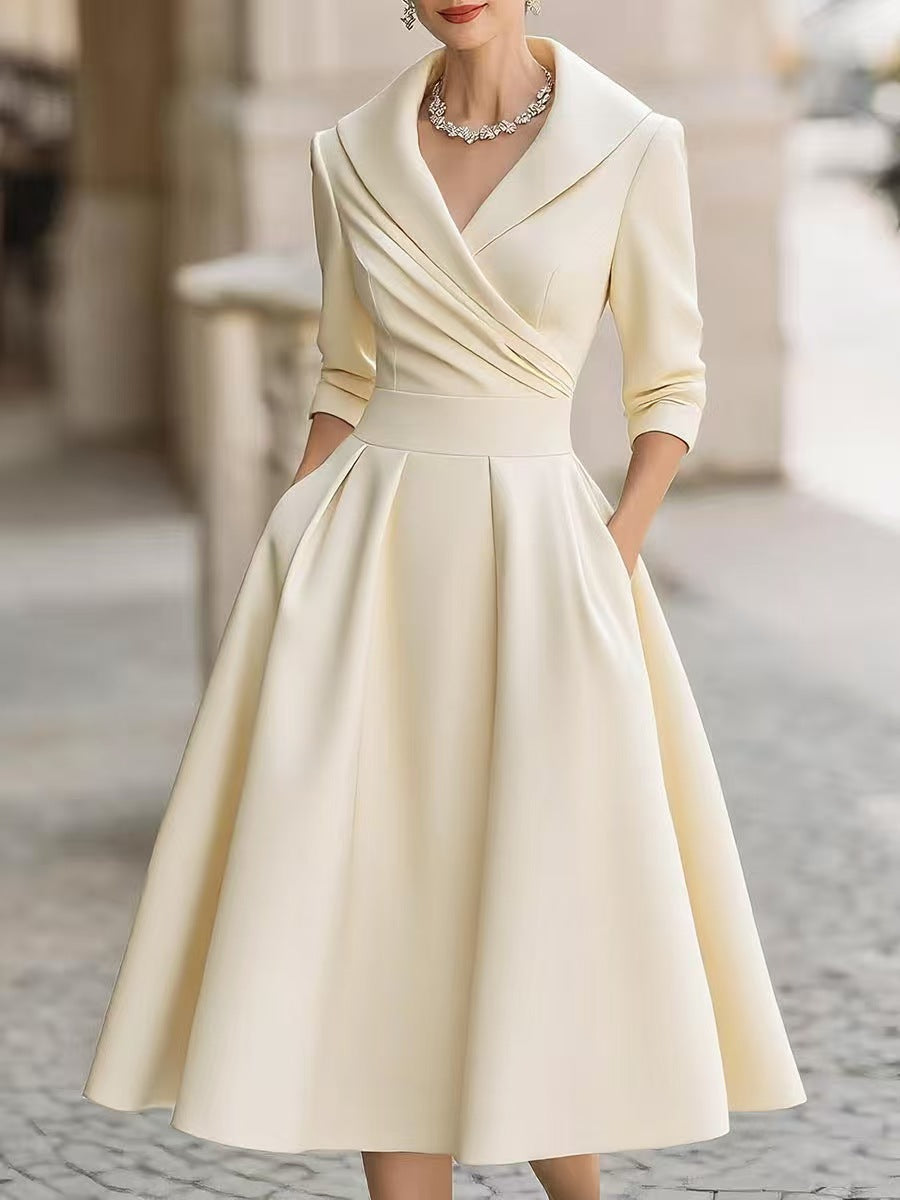 Hepburn Style Large Hem Dress Slimming Blazers