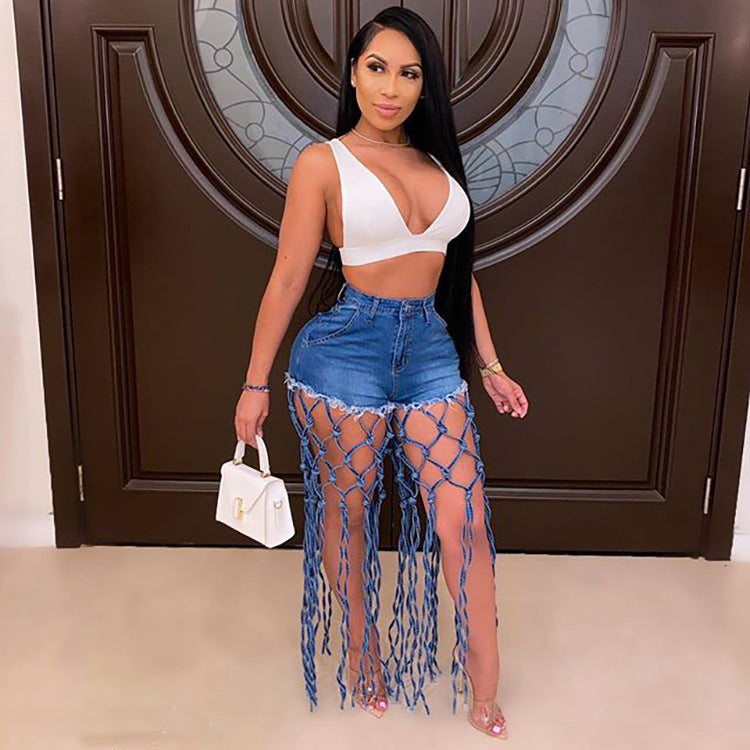 Women's Variety Of Fashion Knotted Denim Hot Jeans