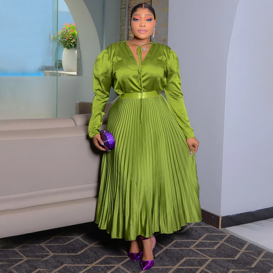 Women's Autumn Clothes Pure Color Tied Elegant Suits