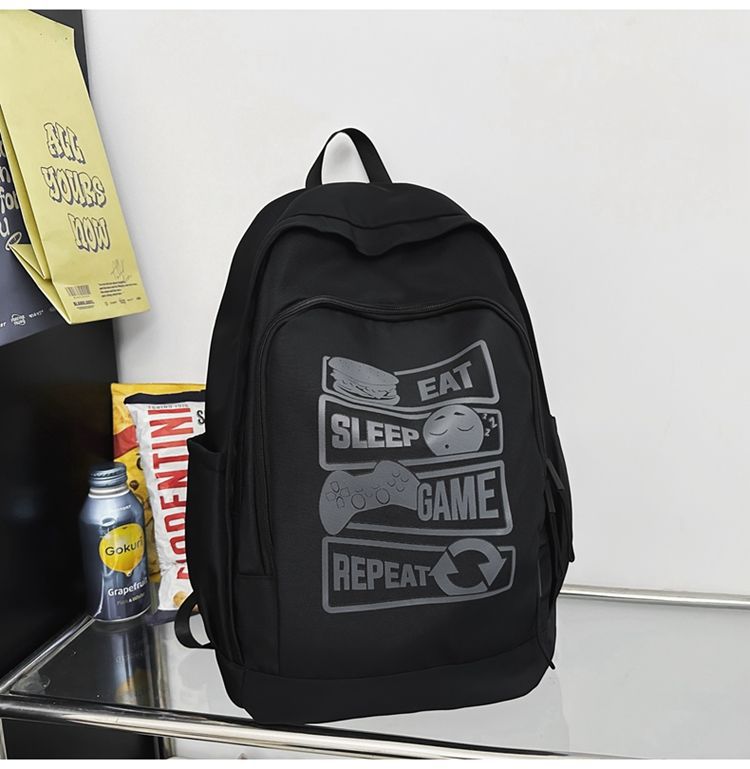 High Korean Style Cool Trendy Letters Middle School Students' Schoolbags