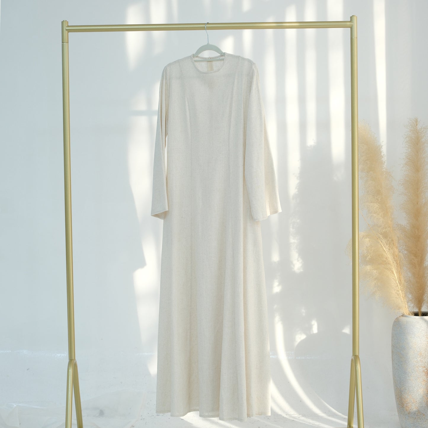 Solid Color Wide Hem Tied Dress Dresses