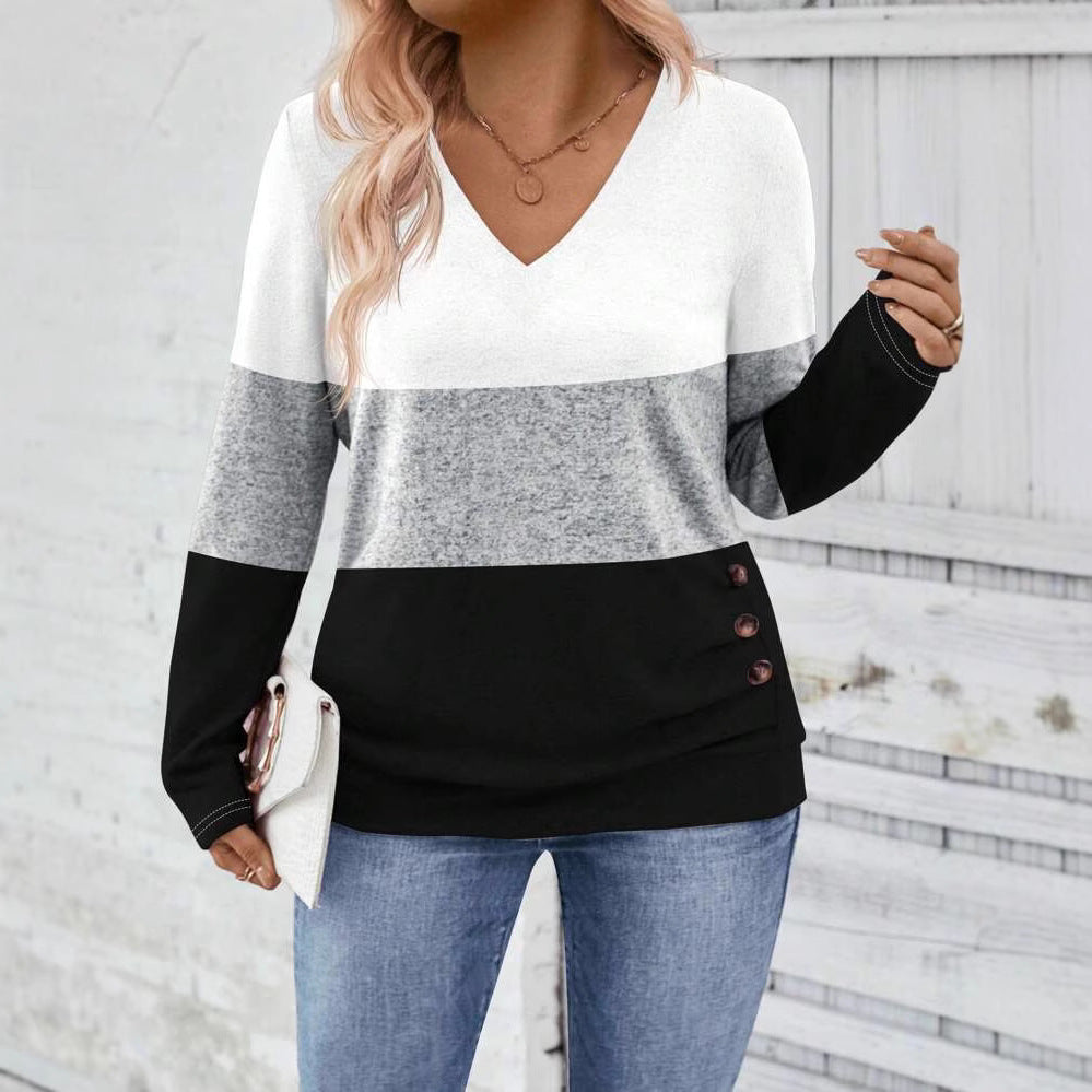 Attractive Women's Pullover Casual Versatile Long-sleeved Tops