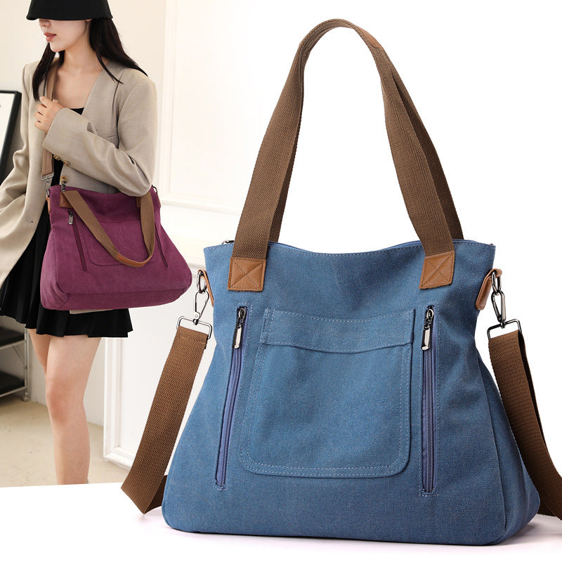Women's Canvas Korean Fashion Large Capacity Handbags