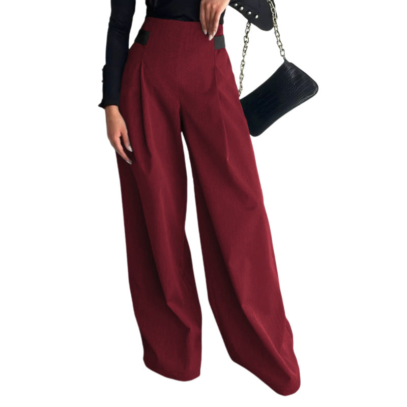 Women's Fashion Wear Casual Tied High Waist Commuter Pants