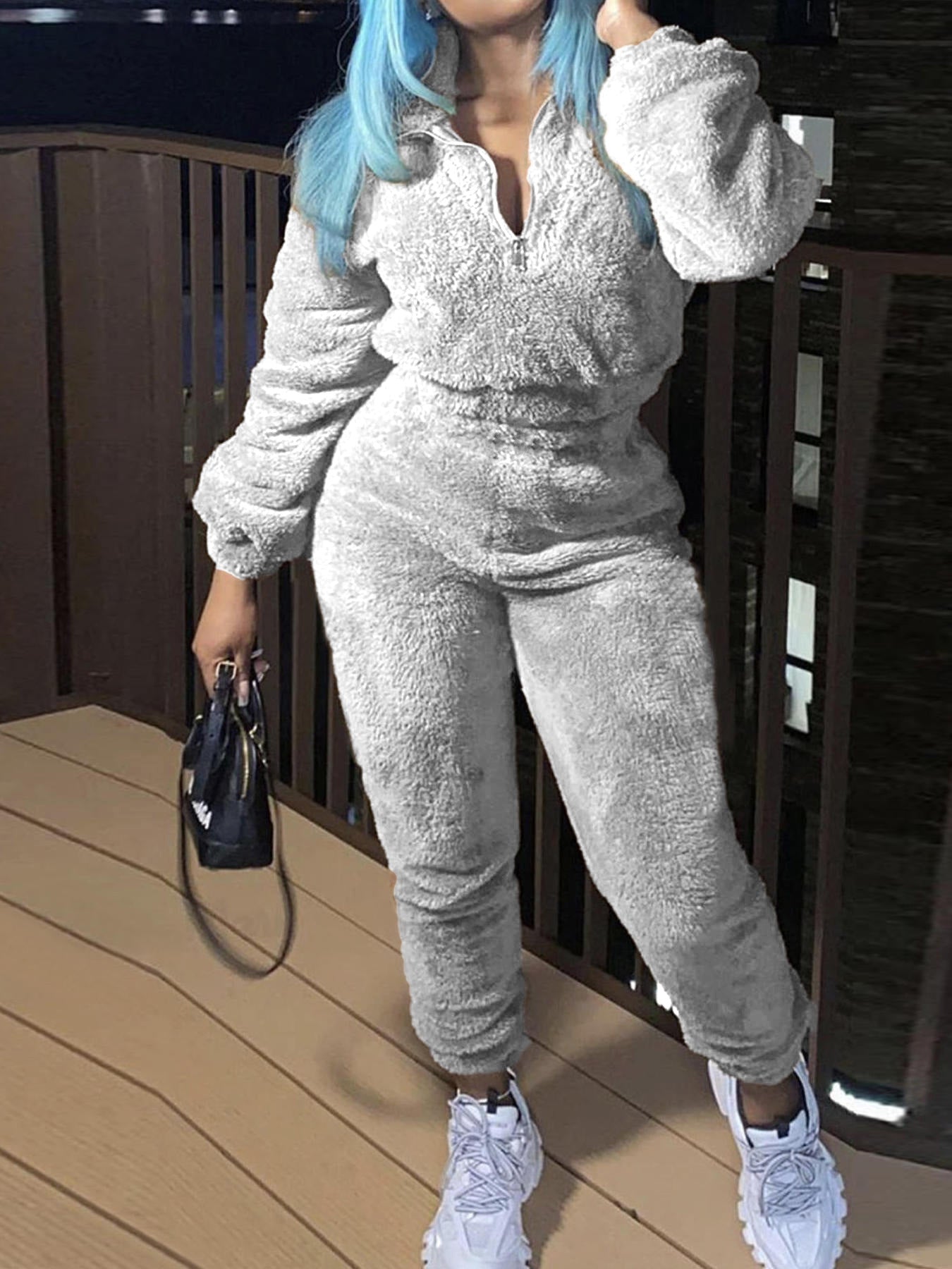 Women's Solid Color Long-sleeved Trousers Fashion Casual Suits