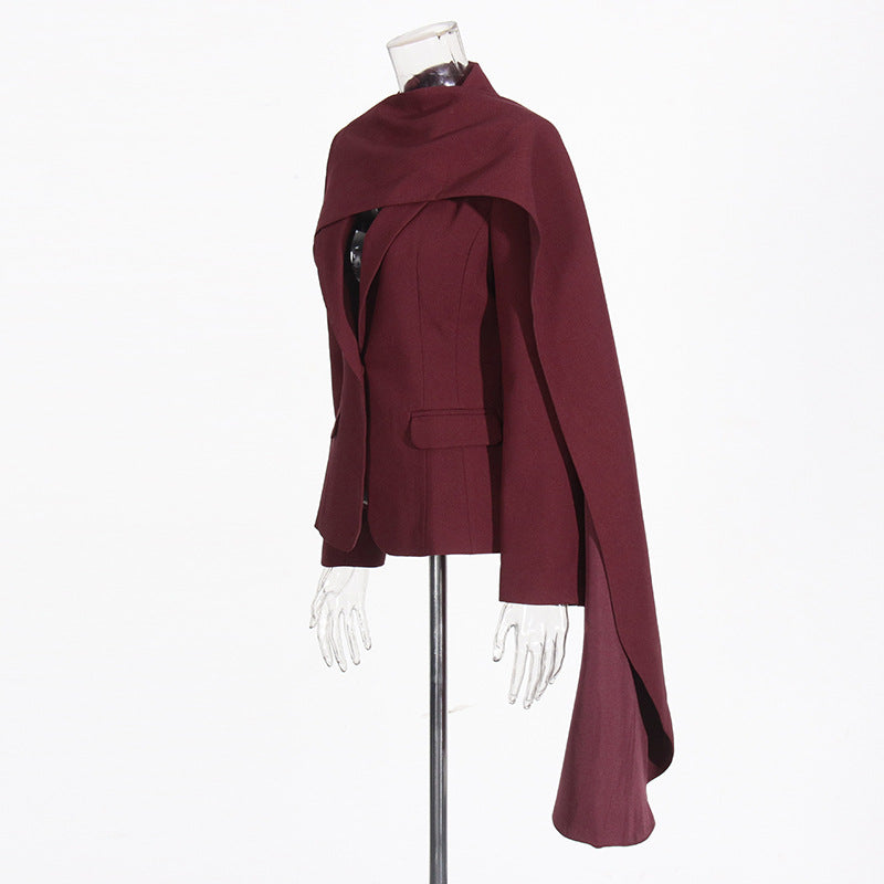 Women's Vintage Style High-grade Shawl Personality Slim Coats