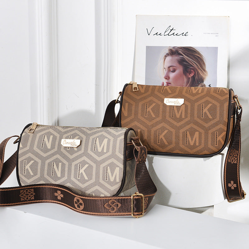 Women's Fashion Simple Retro Textured Autumn Crossbody Bags