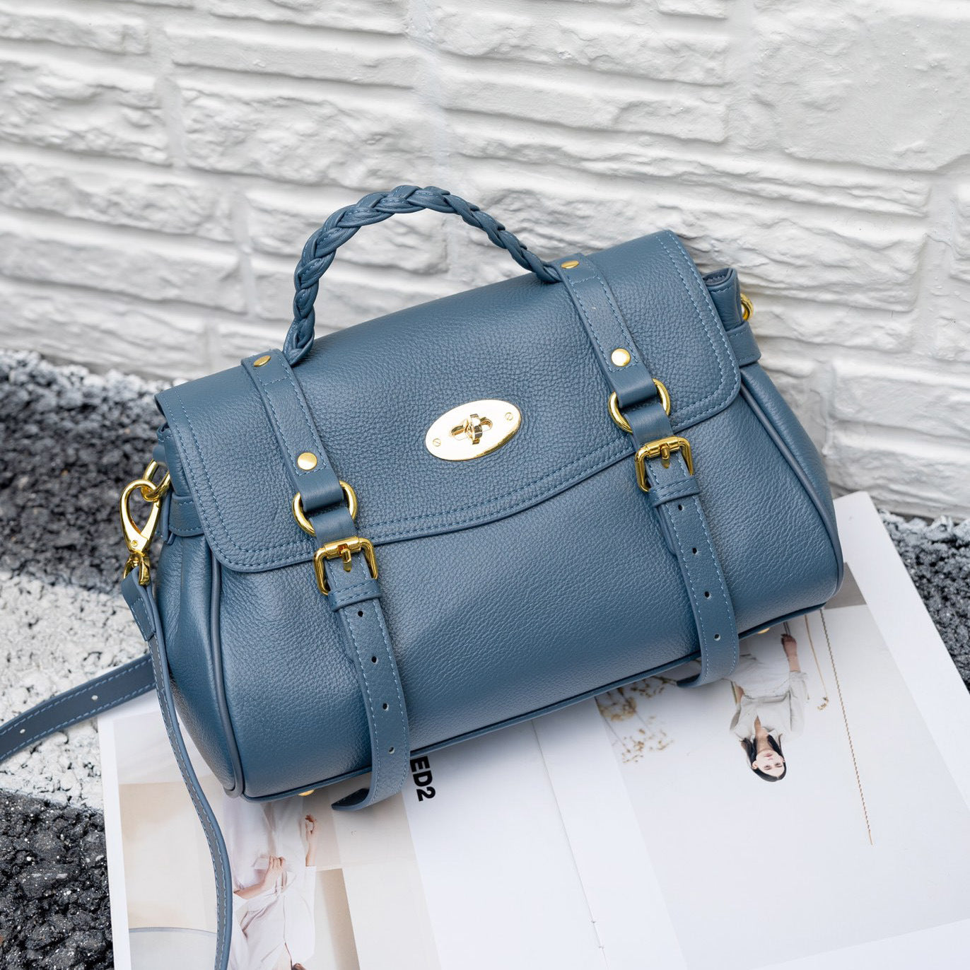 Charming Women's Leather Cowhide Portable Commuter Bags