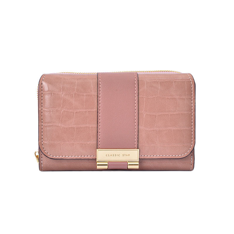 Women's Fashion Attractive Crocodile Pattern Clutch Ladies Wallets