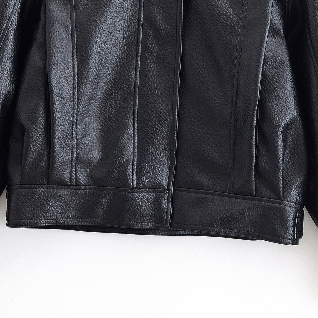 Women's Casual Litchi Pattern Imitation Leather Jackets