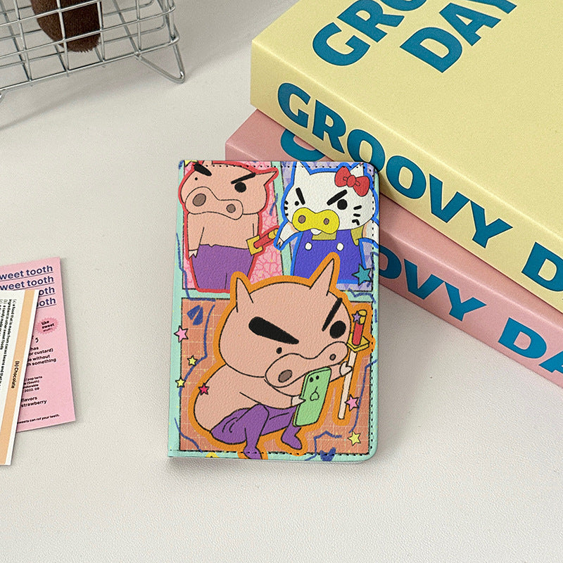 Leather Passport For Going Abroad Cover Card Holder