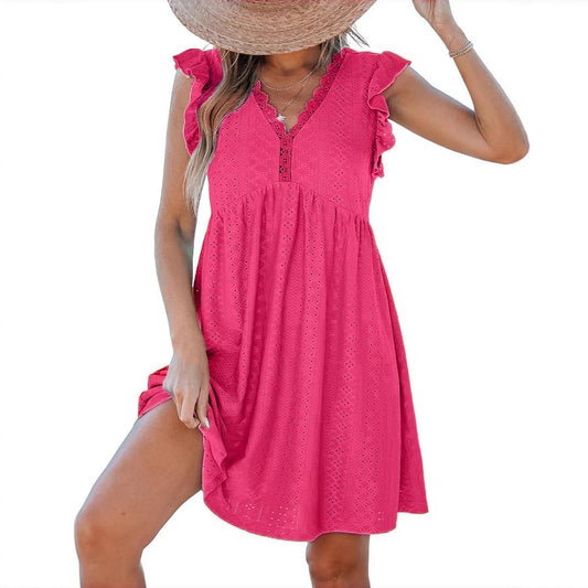 Fashion Women's Spring Lace Cutout Sleeve Clothing