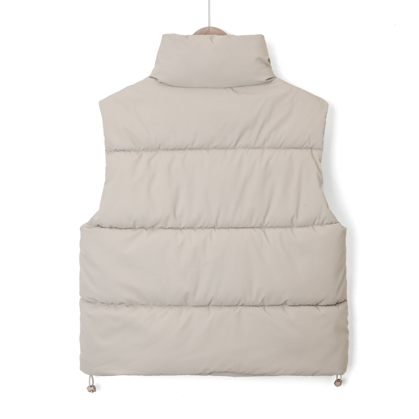 Women's Collar Quilted Adjustable Hem Warm Cotton Women's Vest