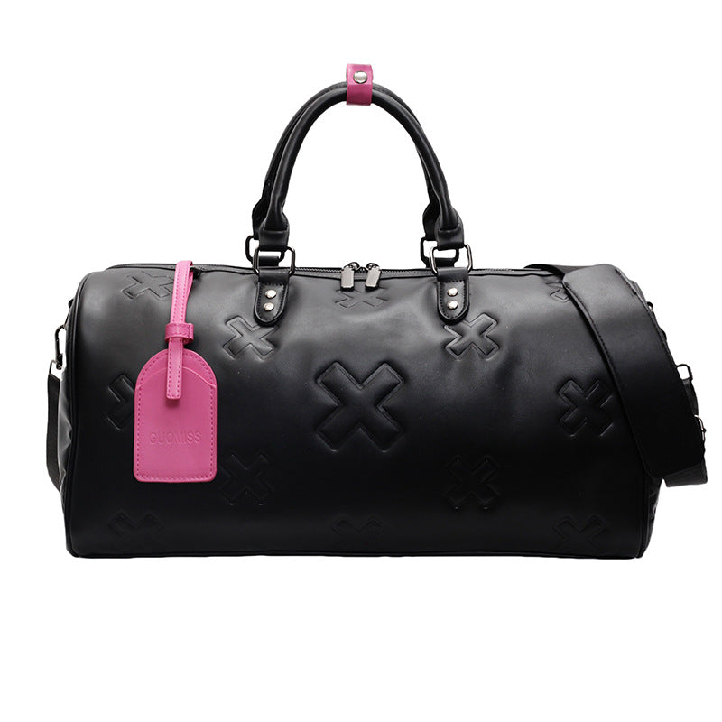 Embossed Fashion Hand-held Large Capacity Female Travel Bags