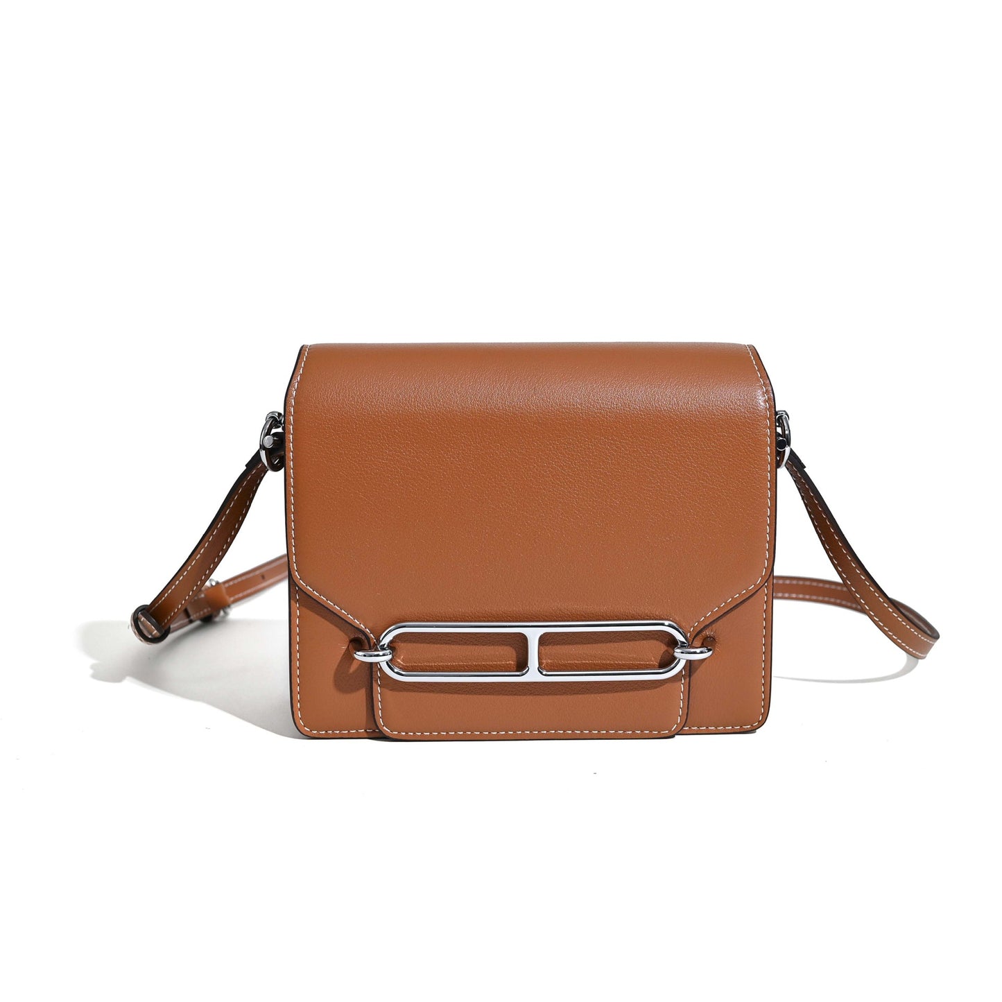 Attractive First Layer Cowhide Retro Temperament Small Square Bags