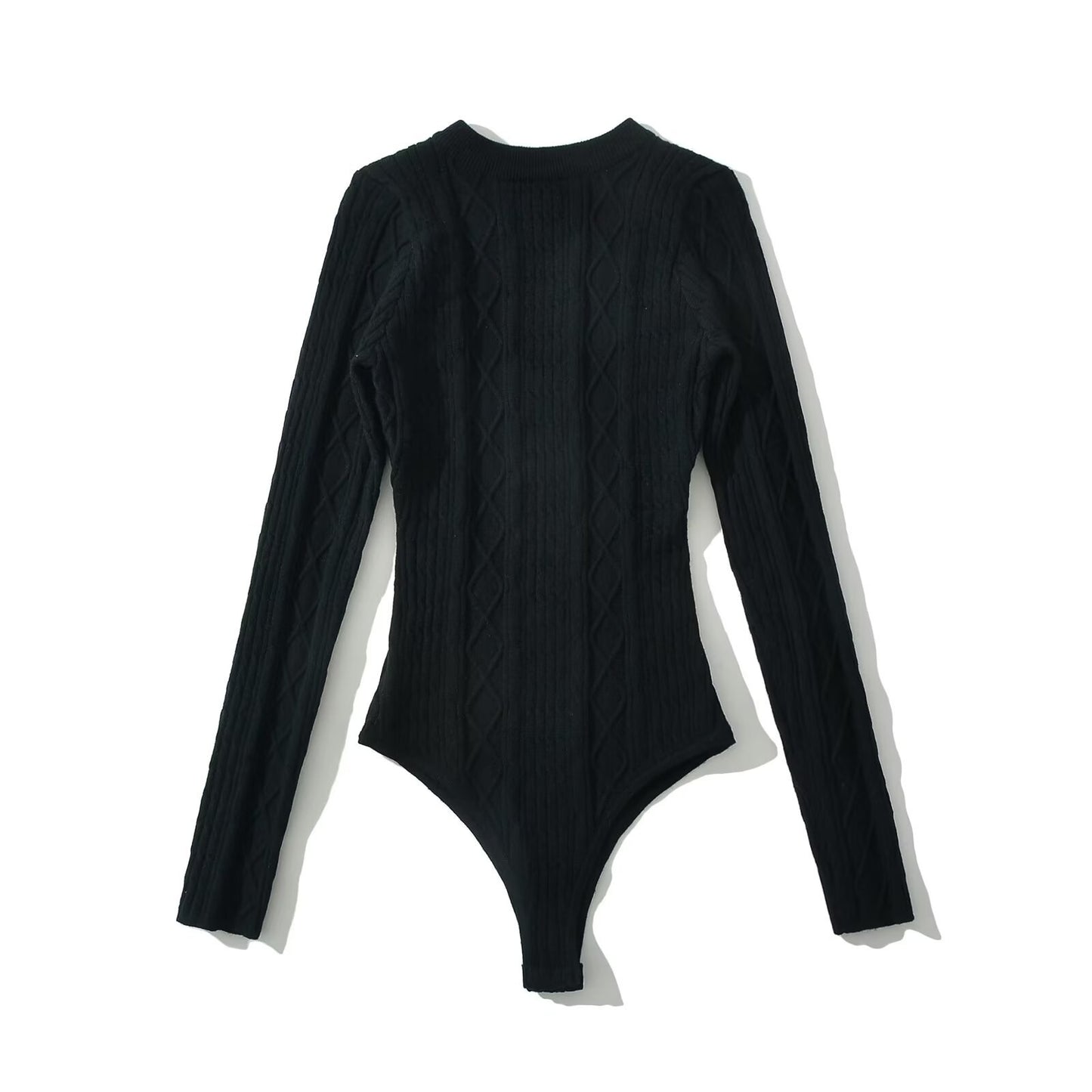 Hot Design Sense Hollow Backless Twisted Knitted Female Knitwear