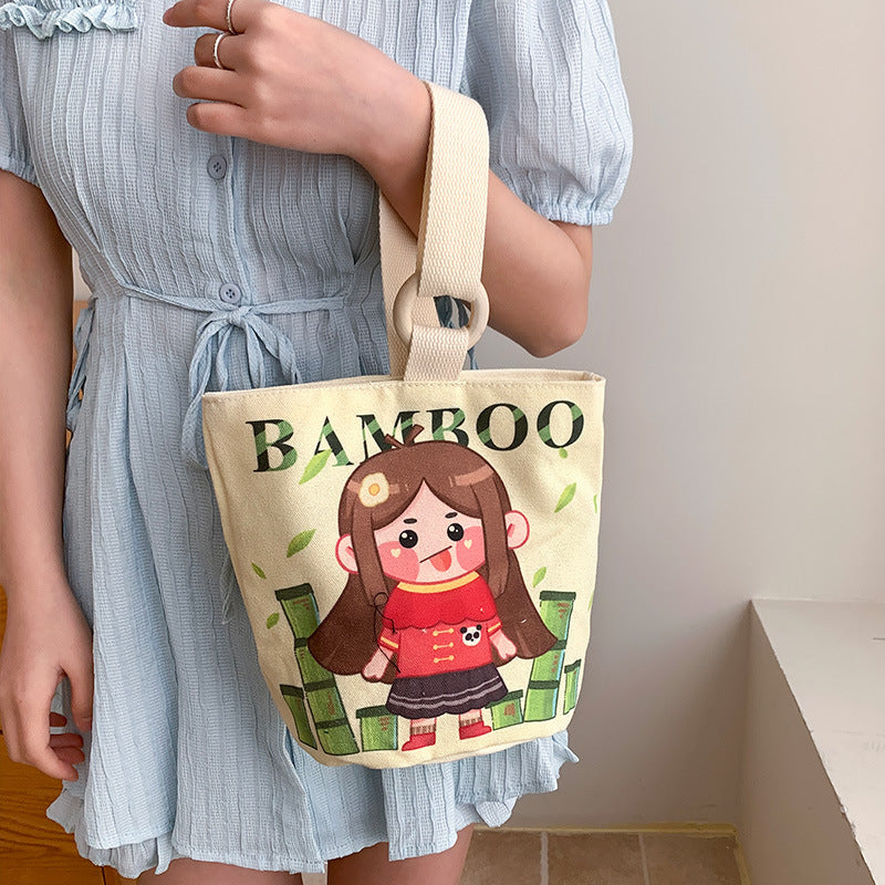 Korean Style Commuter Canvas Cute Cloth Handbags