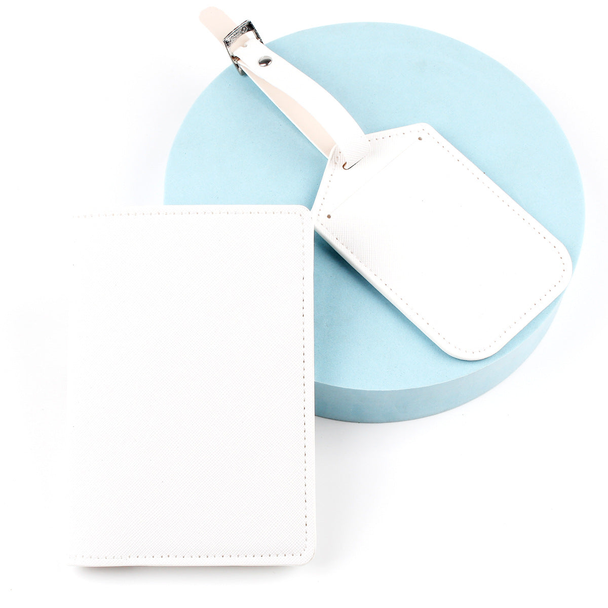 Cross Pattern Leather Solid Color Credentials Id Package