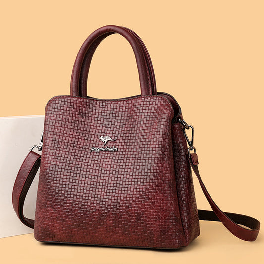 Women's Authentic Leather Tactile Feel Mom Soft Handbags