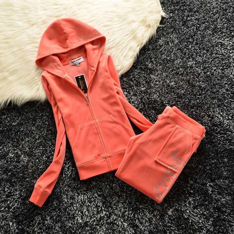Women's Silk Veet Crown Hot Drilling Lettered Coats