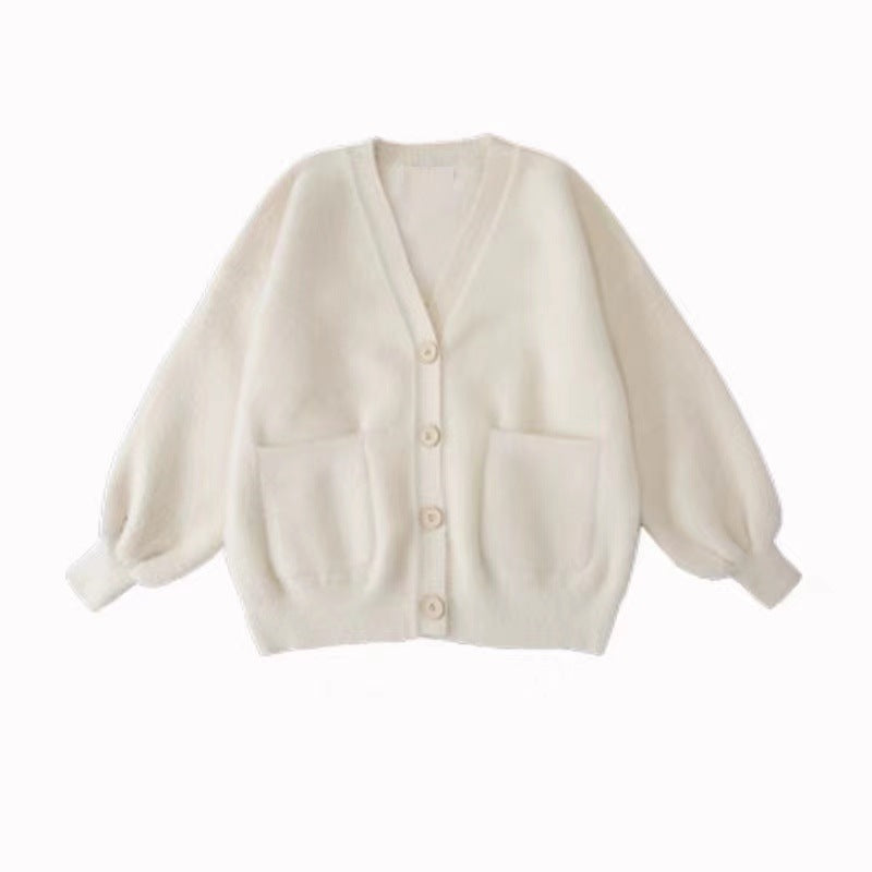 Women's Spring Furry Knitted Small Thick Warm Knitwear