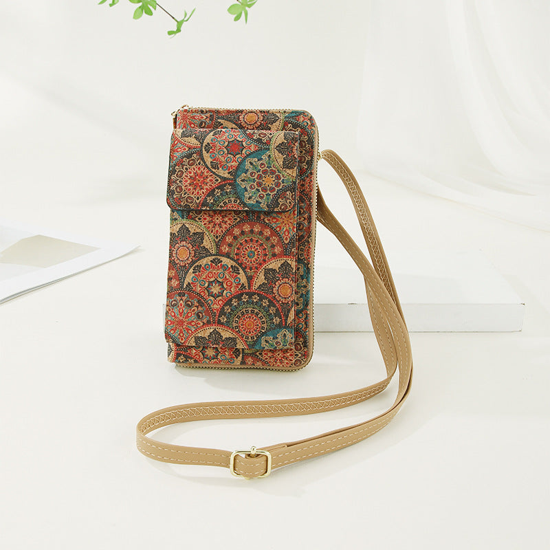 Women's Trendy Large Capacity Retro Portuguese Wood Phone Bags