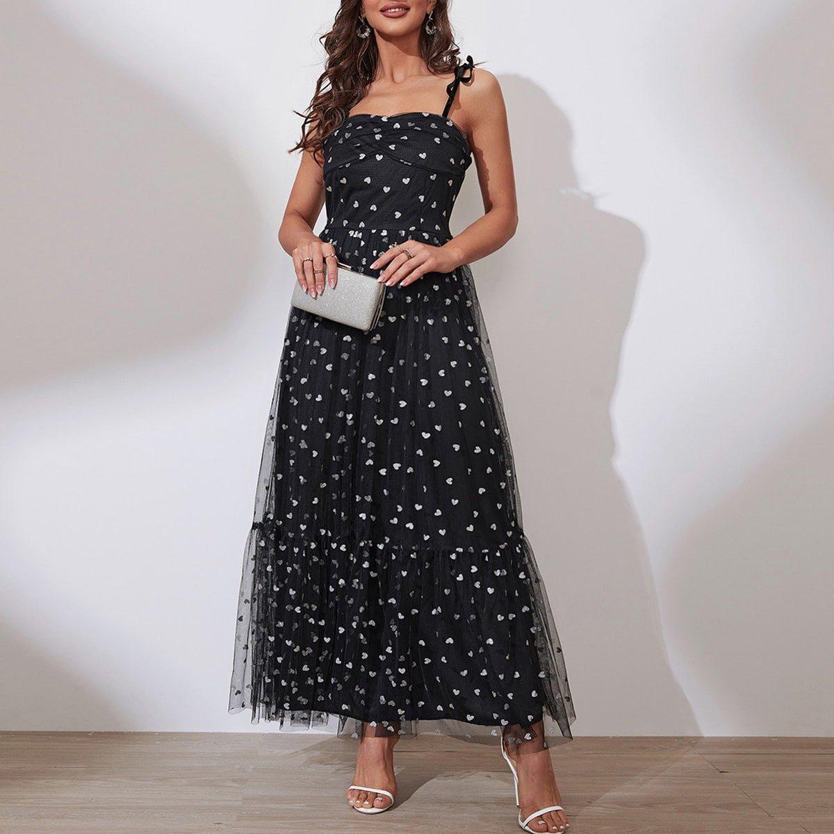 Women's Fashionable Elegant Mesh Hot Sier Strap Dresses