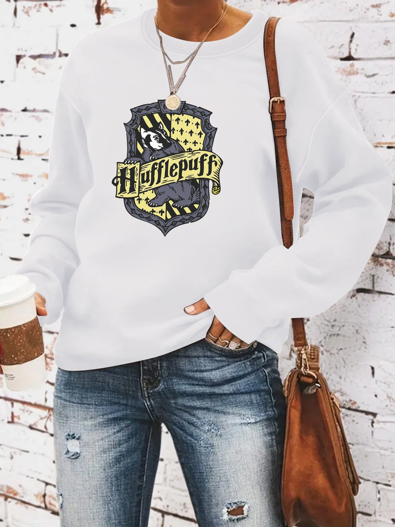 Stylish Women's Round Neck Trends Long-sleeved Tops