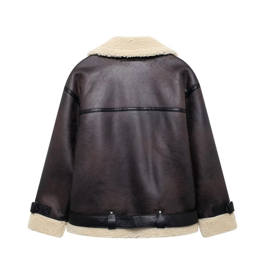 Women's Unique French Double-sided Lapel Long-sleeved Jackets