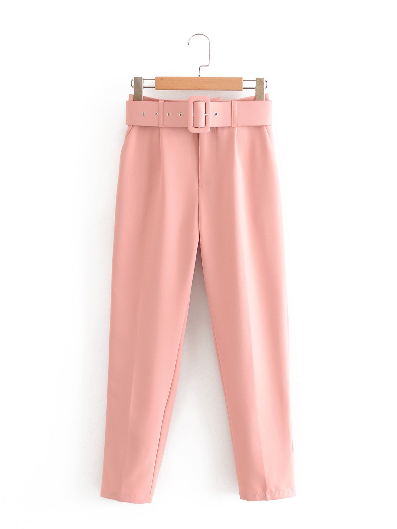 Women's Spring Pleated Harem Casual Solid Color Pants