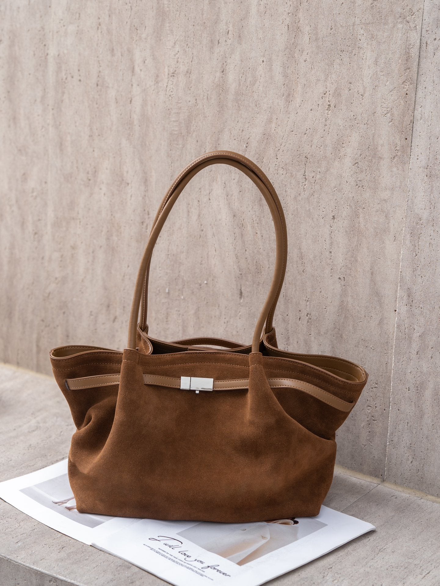 Stylish Niche Design Frosted Suede Portable Handbags