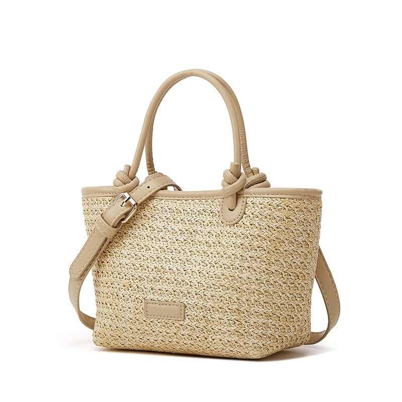 Women's Vacation Beach Style Straw Portable Western Handbags