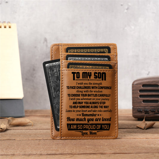 Men's Bank Credit Laser Engraving Christmas Gift Card Holder