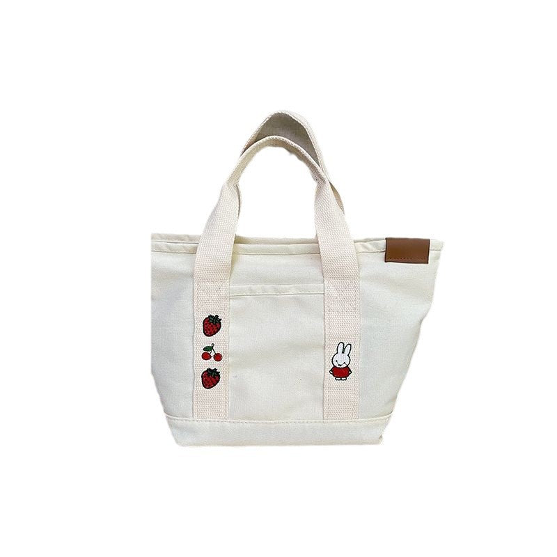 Women's Rabbit Embroidery Cute Canvas Mom Outing Bags