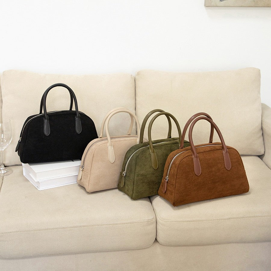 Women's Suede Large Capacity Niche Retro Plush Hand Handbags