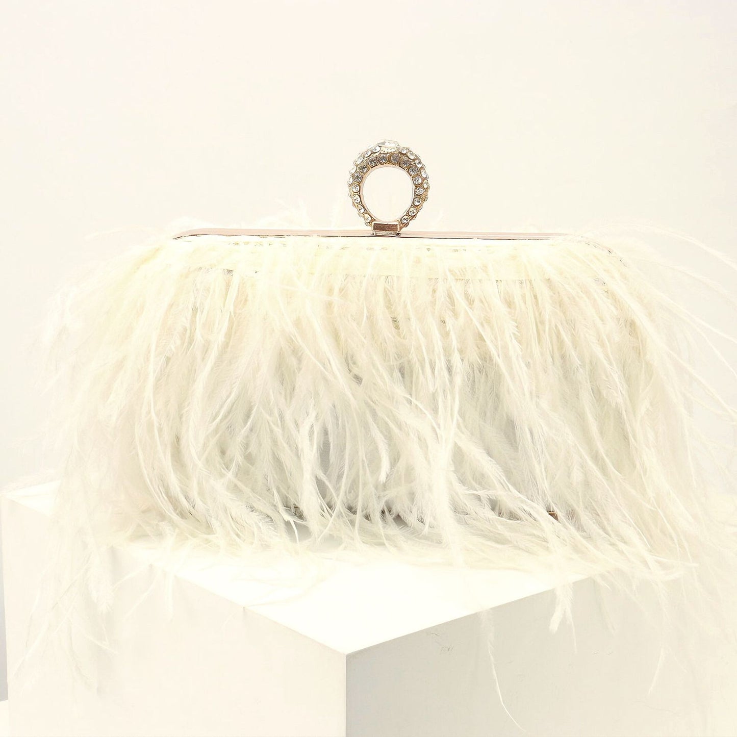 Unique Attractive Pretty Box Chain Veet Evening Bags