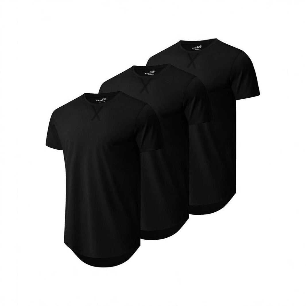 Men's Round Neck Short-sleeved Shirt Summer T-shirt Blouses