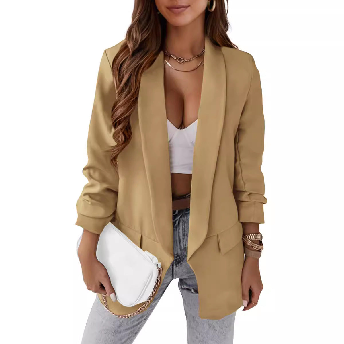 Women's Autumn Temperament Professional Slim Fit Jackets