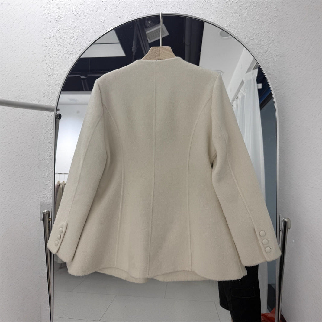 Women's Autumn Fashionable Temperamental Commuter Design Solid Color Single-breasted Coats