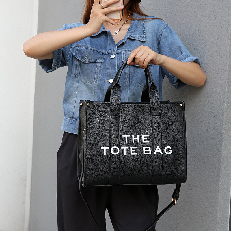 Retro Alphabet Large Capacity Commuter Niche Tote Bags