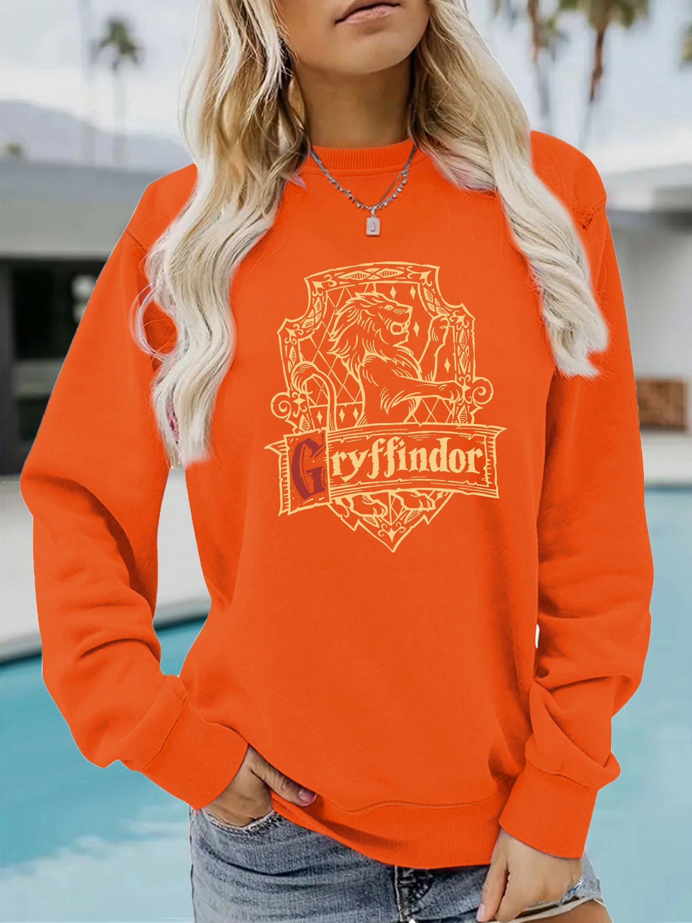 Women's Long Sleeve Shirt Printed Loose Design Sweaters
