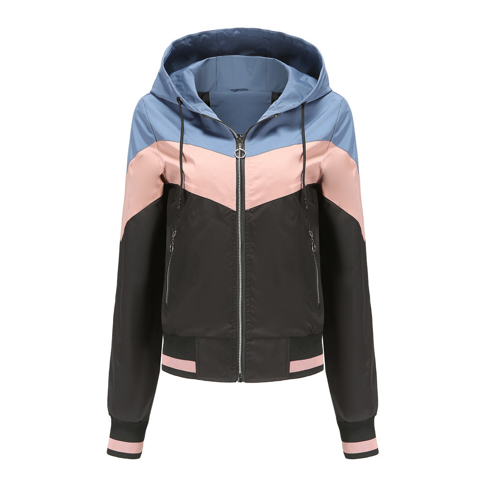Women's Thin Trench Hooded Outdoor Raincoat Color Coats